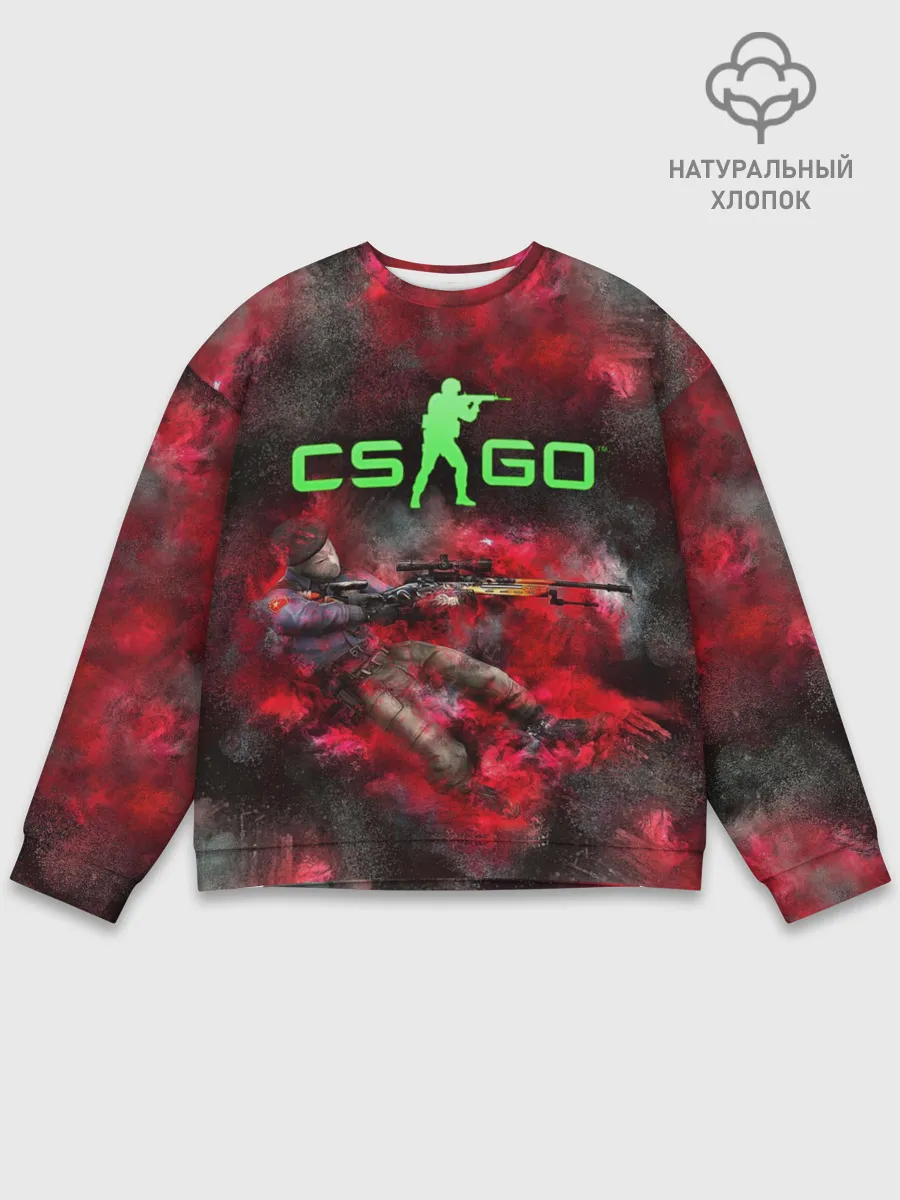 Мужской свитшот базовый / CS GO Red heat