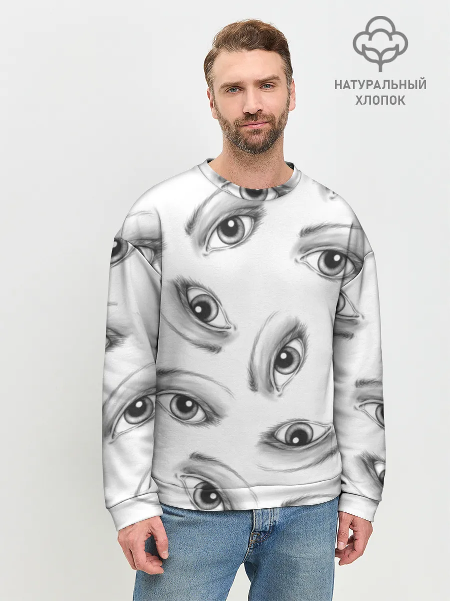 Мужской свитшот базовый / глаза