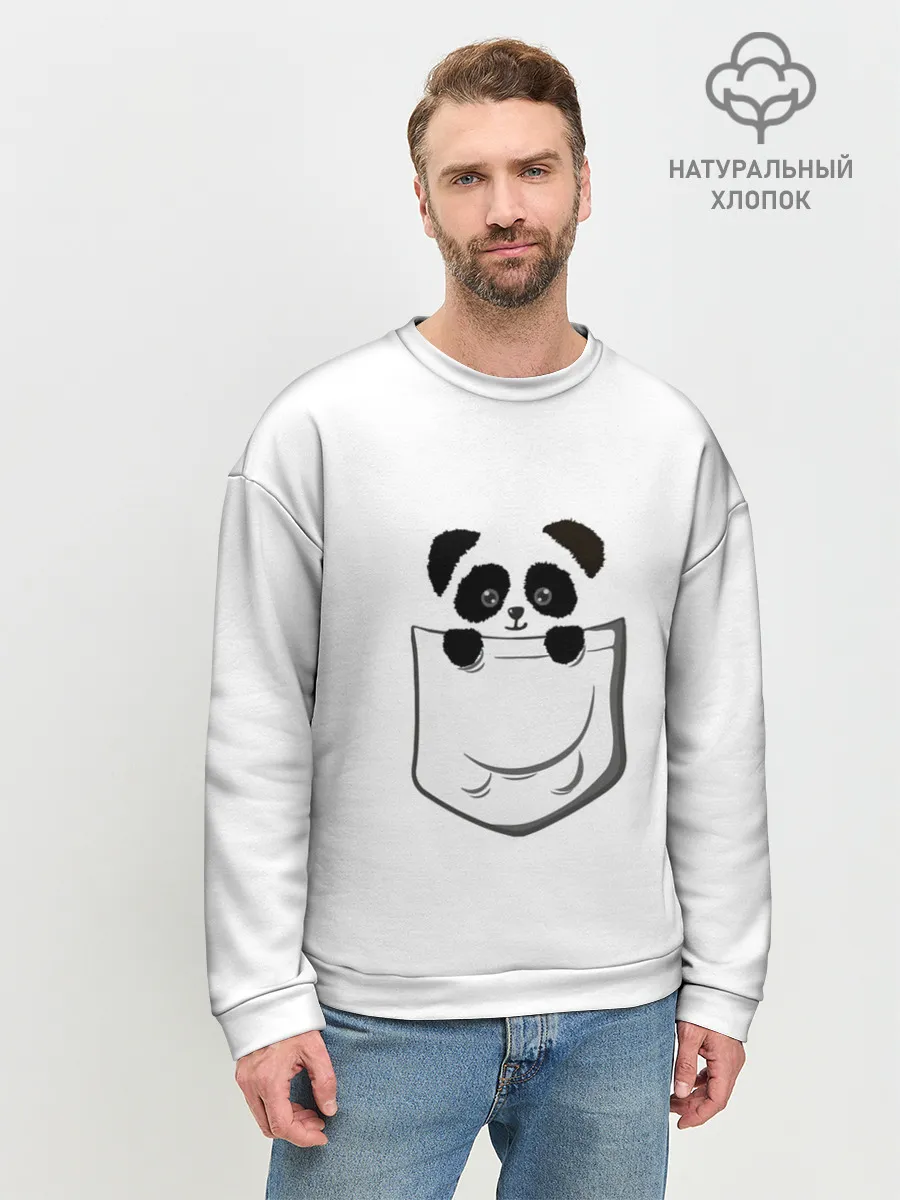 Мужской свитшот базовый / Панда В Кармане