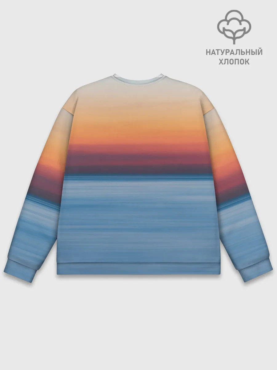 Мужской свитшот базовый / Рассвет на берегу