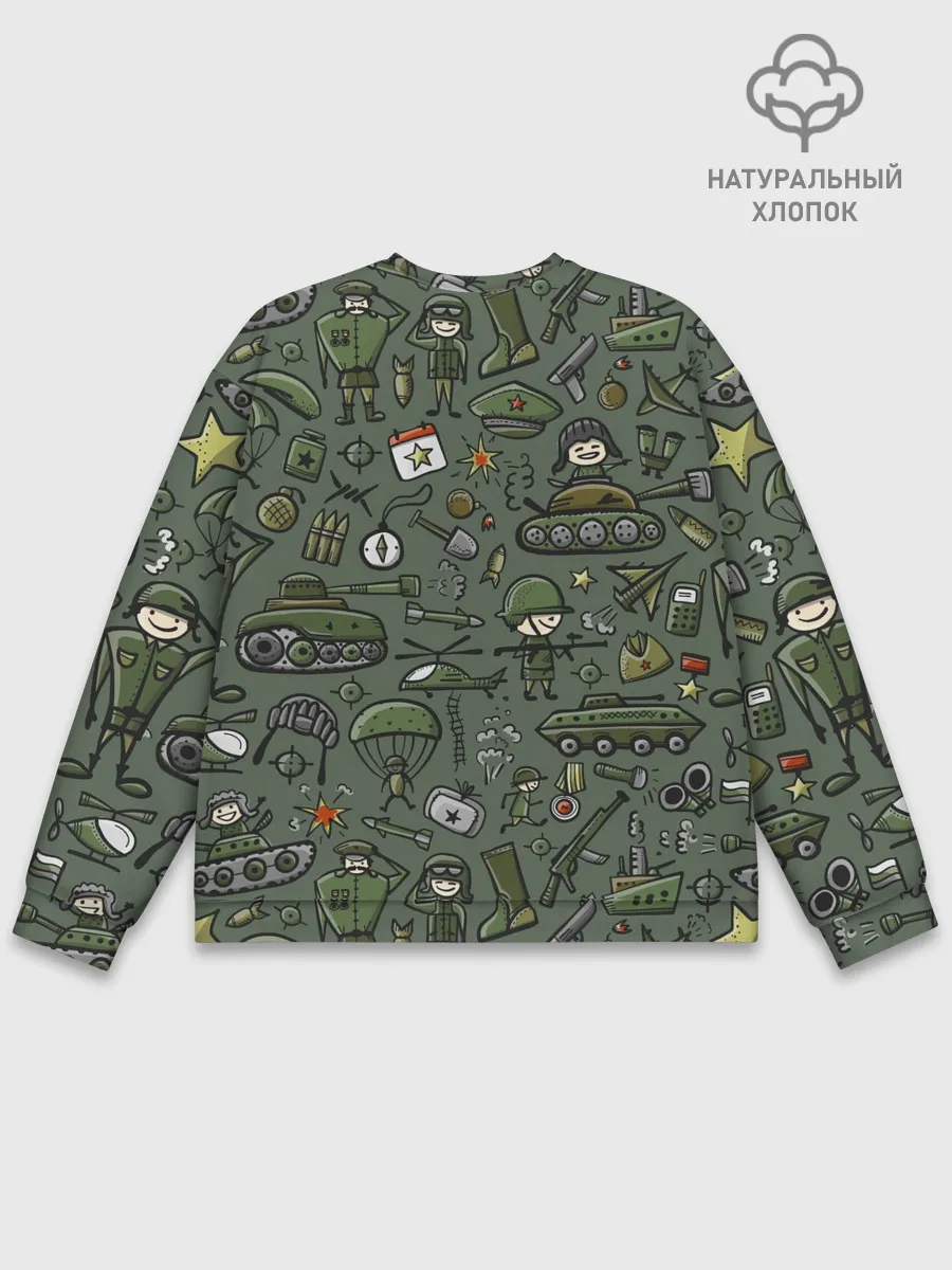 Мужской свитшот базовый / военные атрибуты