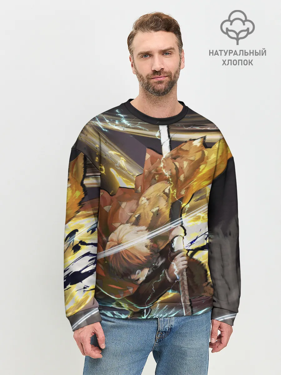 Мужской свитшот базовый / Зиницу Агацума Клинок демонов