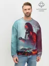 Мужской свитшот базовый / Cyberpunk 2077 | Джонни и Порш