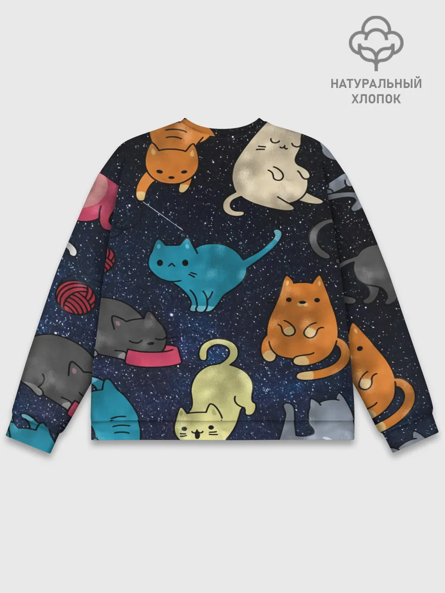 Мужской свитшот базовый / Космические котики