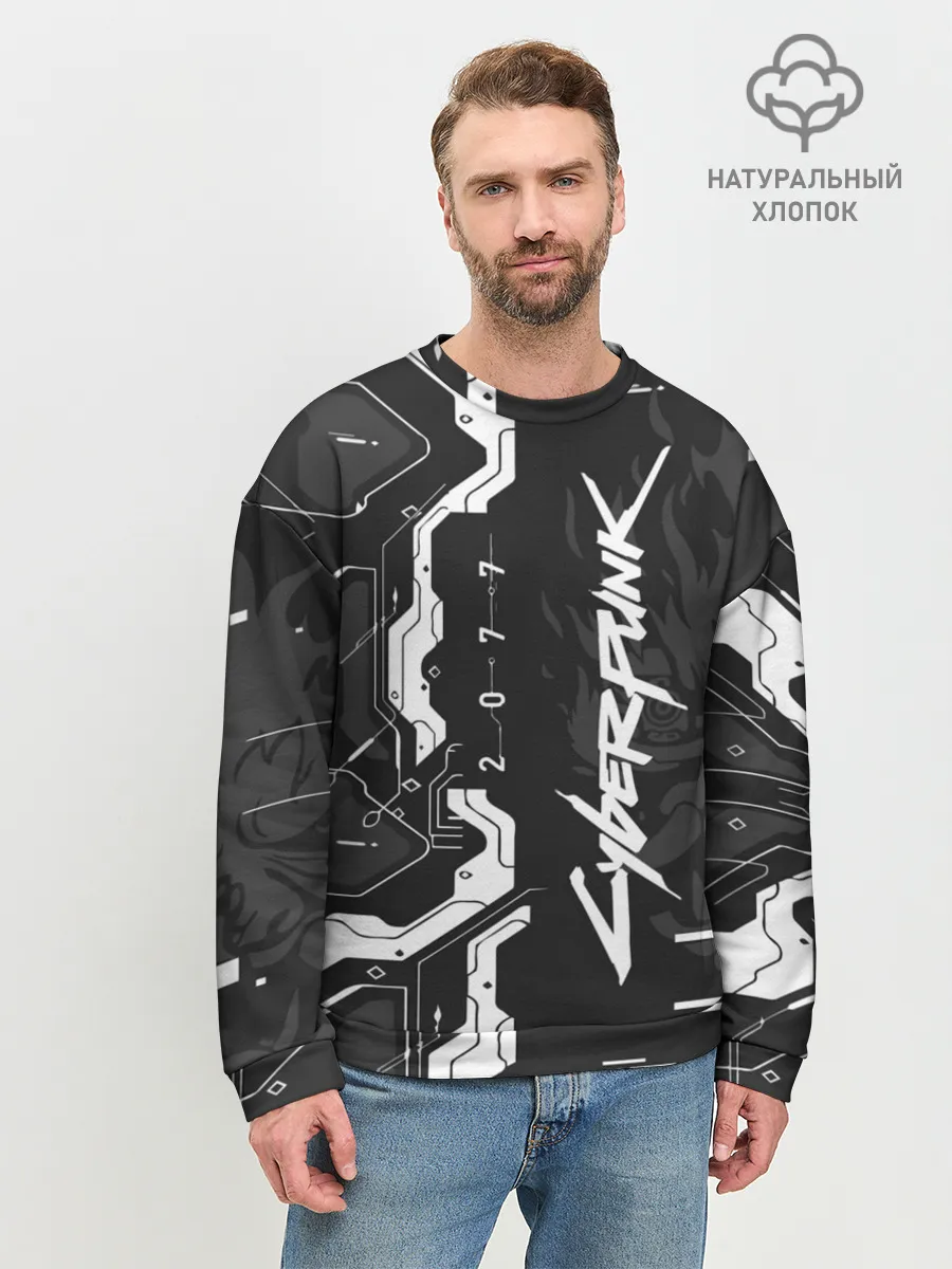 Мужской свитшот базовый / Cyberpunk 2077 Tech