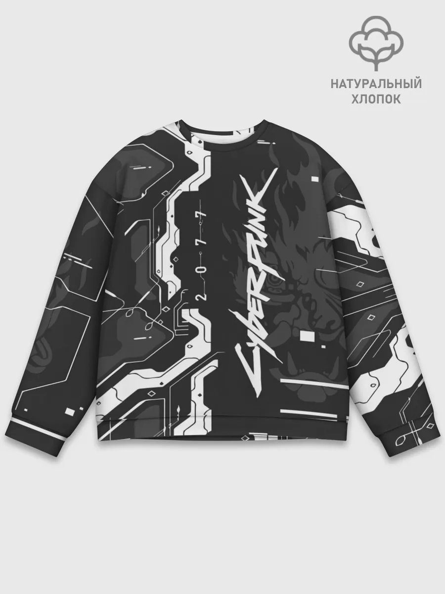 Мужской свитшот базовый / Cyberpunk 2077 Tech