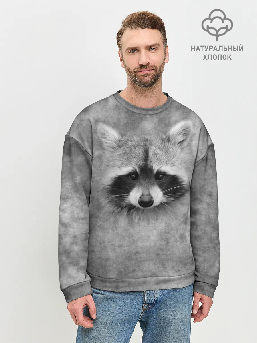 Мужской свитшот базовый / Енот