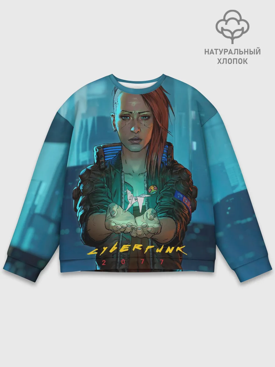Мужской свитшот базовый / cuberpunk 2077 melisa
