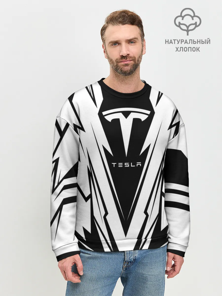 Мужской свитшот базовый / Tesla