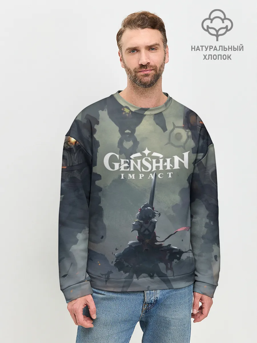 Мужской свитшот базовый / Genshin impact | Noelle