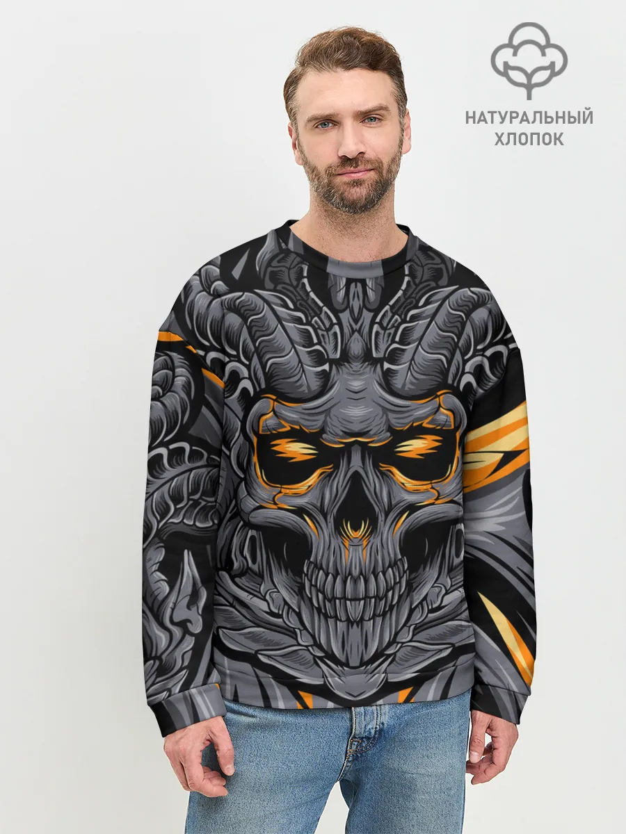 Мужской свитшот базовый / Череп дьявола