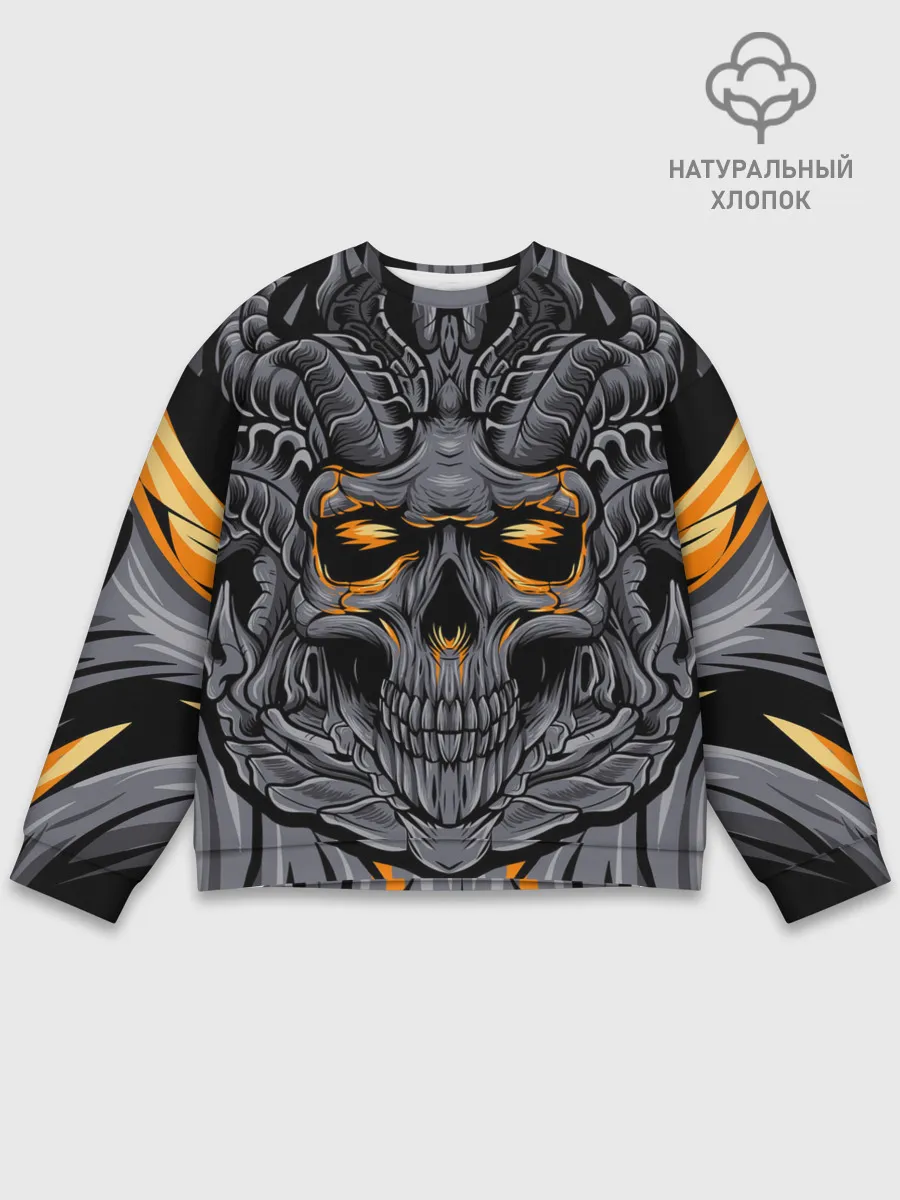 Мужской свитшот базовый / Череп дьявола