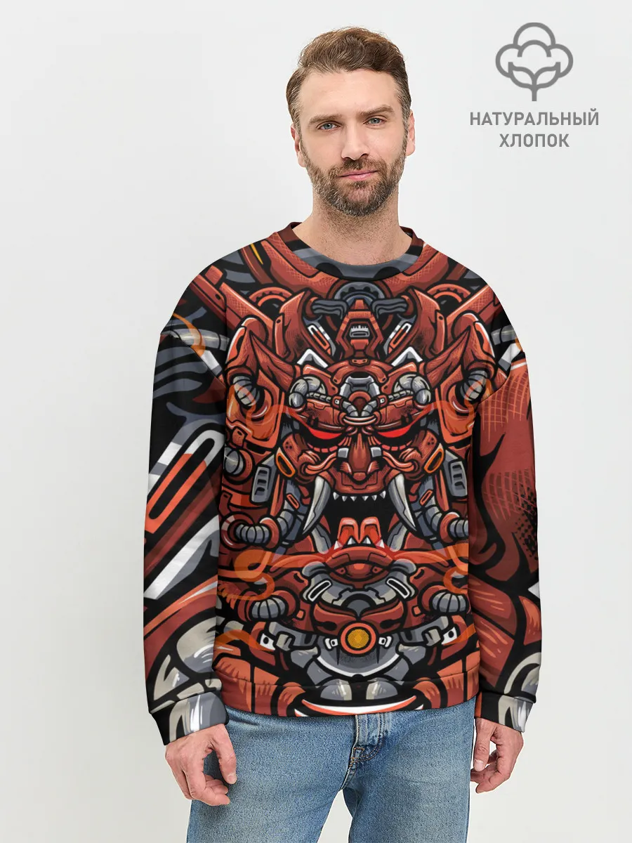 Мужской свитшот базовый / Cyber Samurai