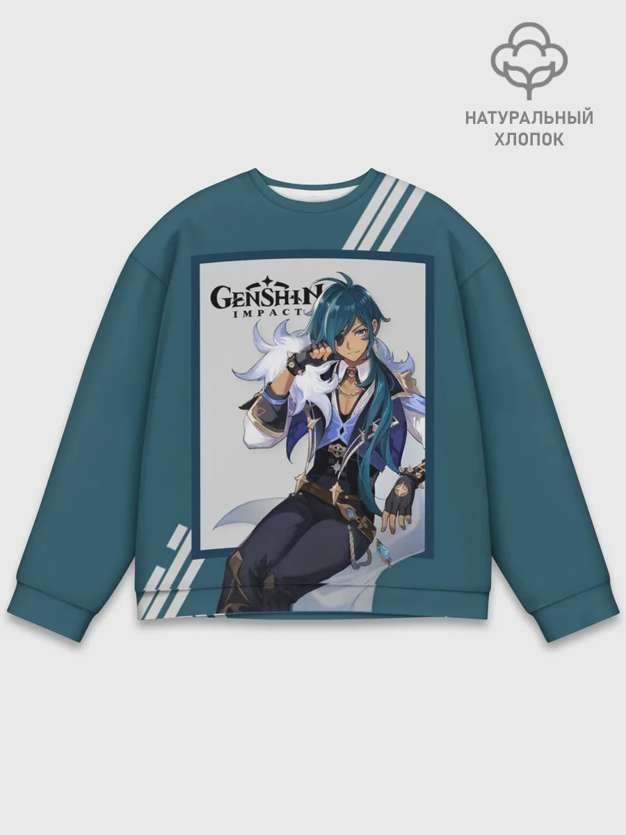 Мужской свитшот базовый / Кэйа - Genshin Impact