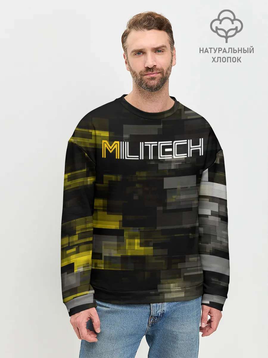 Мужской свитшот базовый / MILITECH камуфляж Cyberpunk 2077
