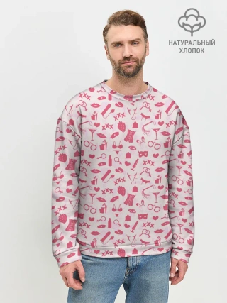 Мужской свитшот базовый / Клубничка