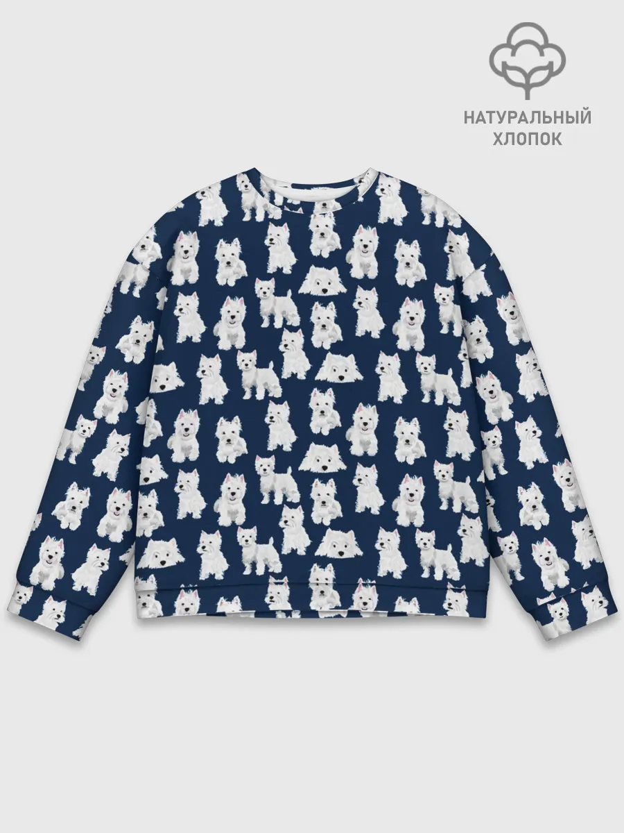 Мужской свитшот базовый / Собаки Пушистики