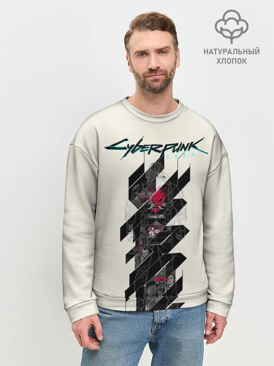Мужской свитшот базовый / Cyberpunk 2077