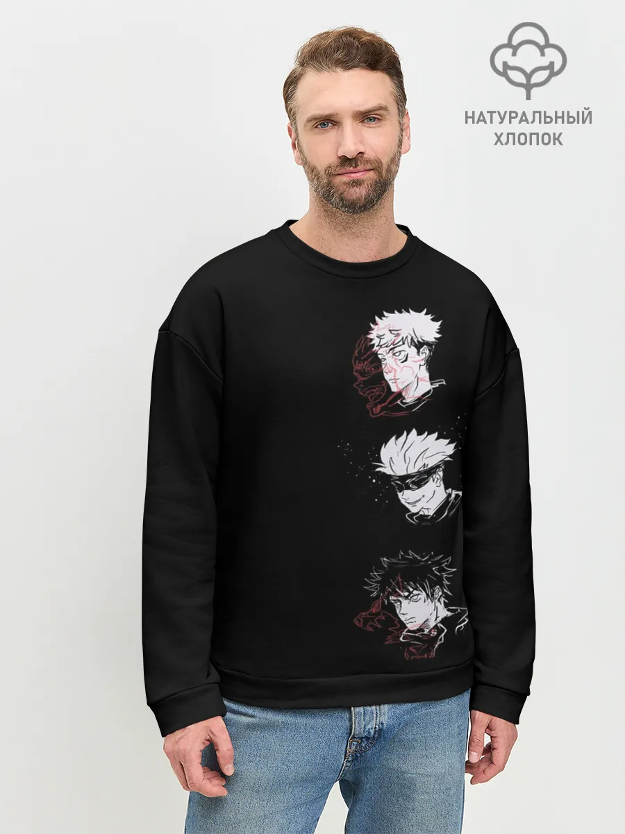 Мужской свитшот базовый / JUJUTSU KAISEN три головы