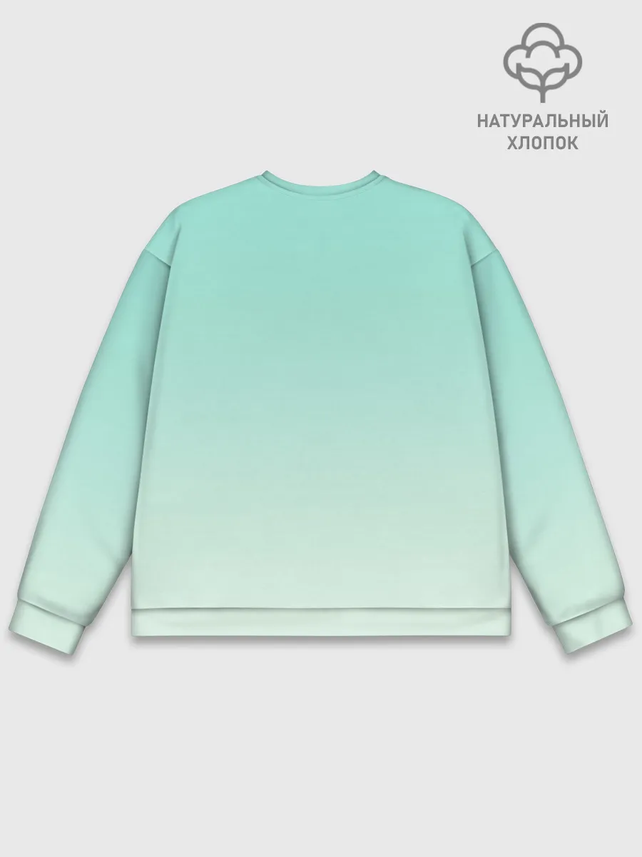 Мужской свитшот базовый / нарисованный лисенок