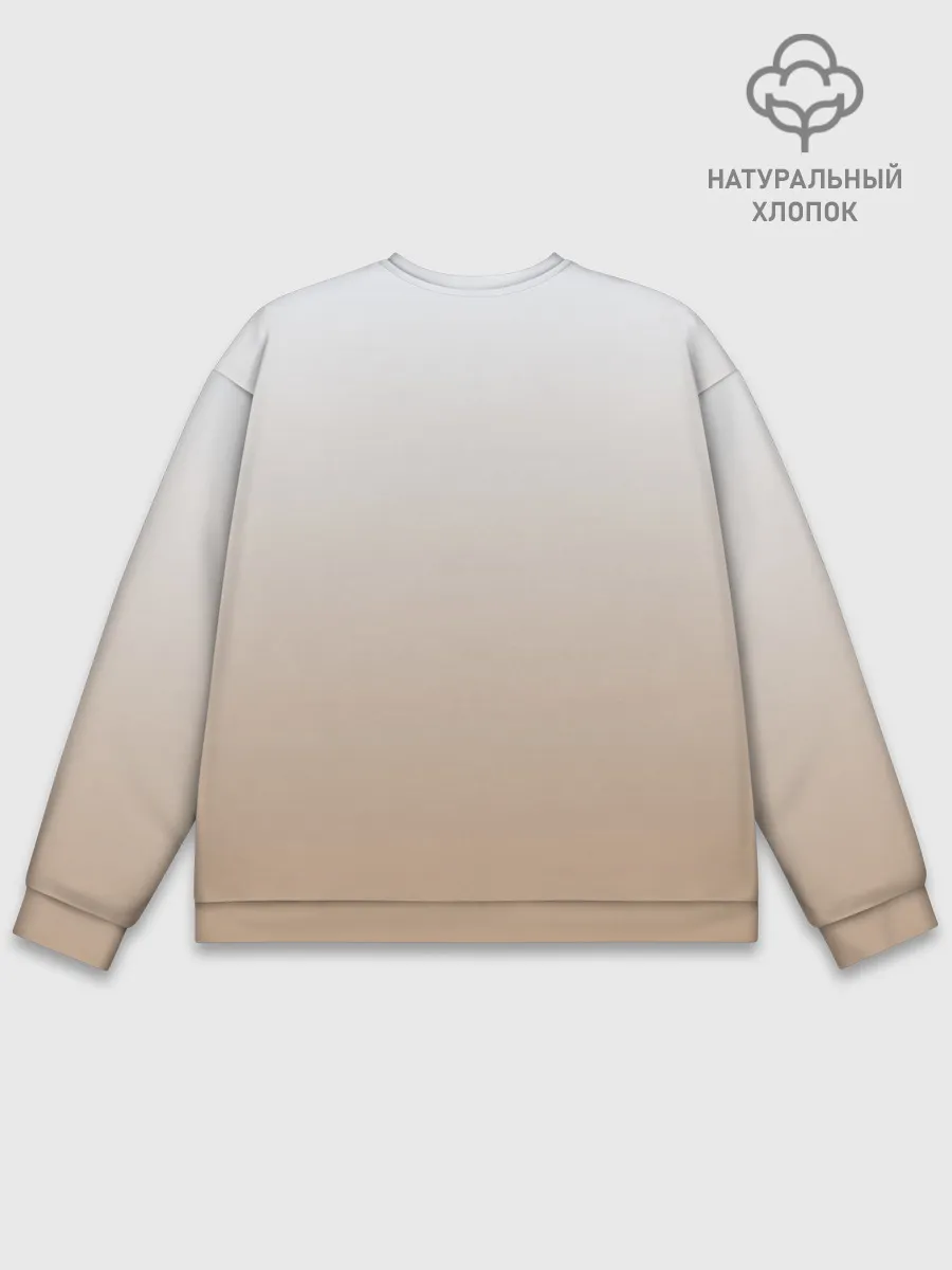 Мужской свитшот базовый / бело-рыжий котенок реализм