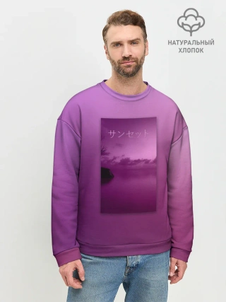 Мужской свитшот базовый / Аметистовый закат