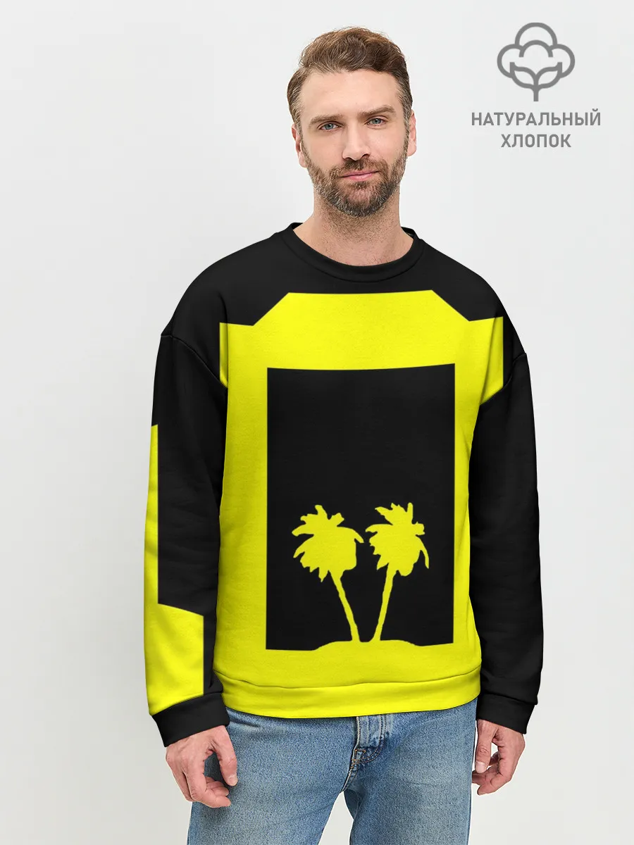 Мужской свитшот базовый / Cyberpunk 2077 nightcity