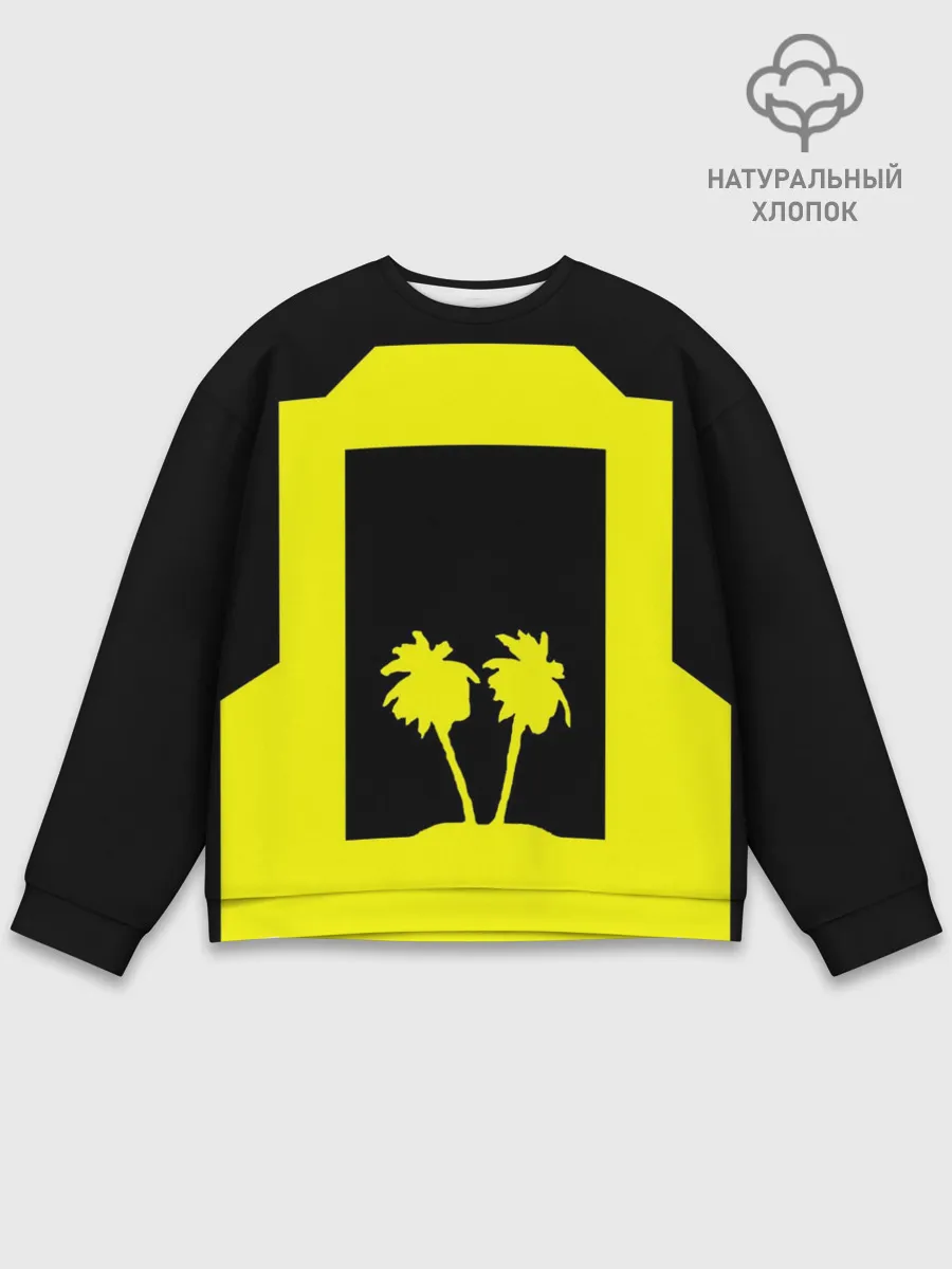 Мужской свитшот базовый / Cyberpunk 2077 nightcity