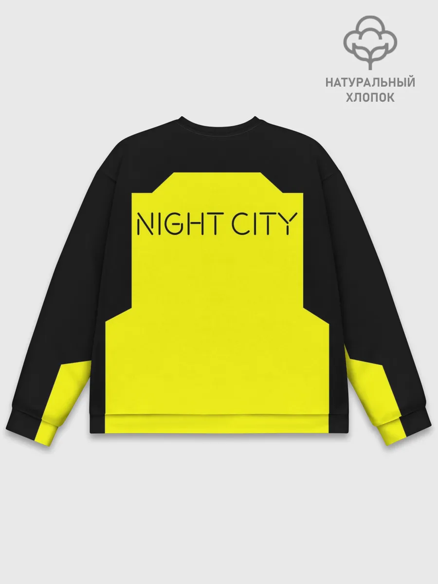 Мужской свитшот базовый / Cyberpunk 2077 nightcity