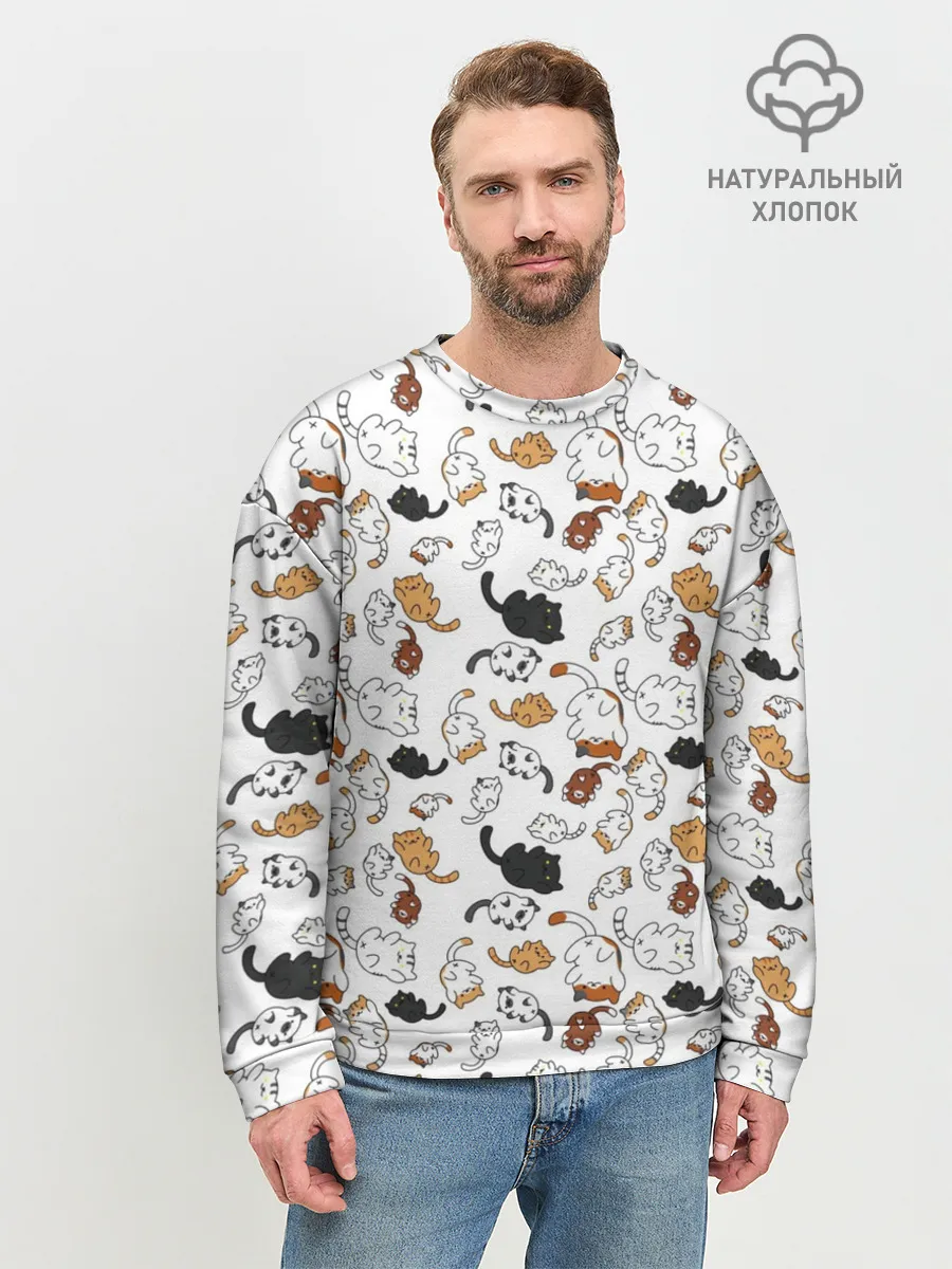 Мужской свитшот базовый / Коты