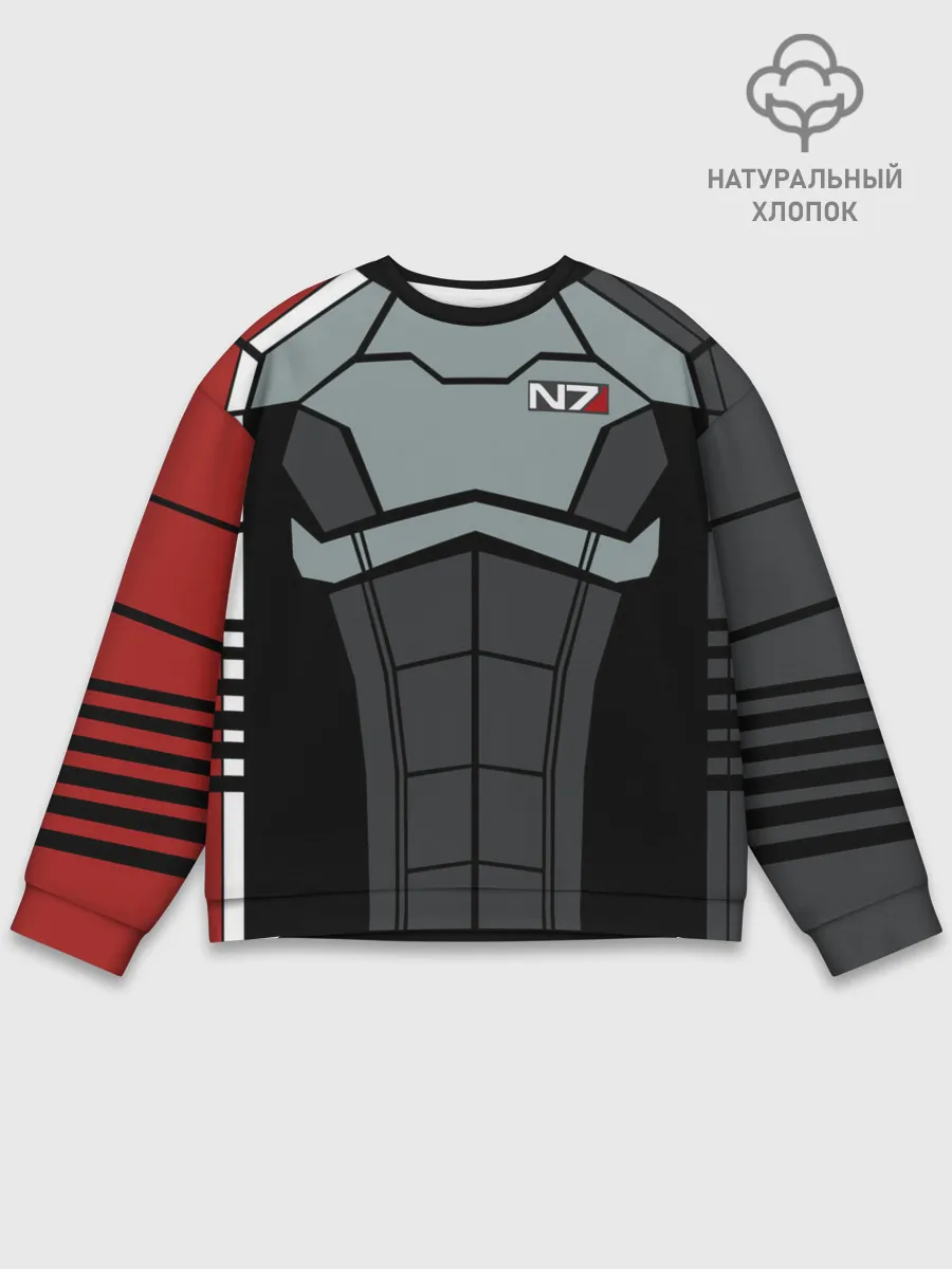 Мужской свитшот базовый / КОСТЮМ N7 | MASS EFFECT N7 | МАСС ЭФФЕКТ Н7
