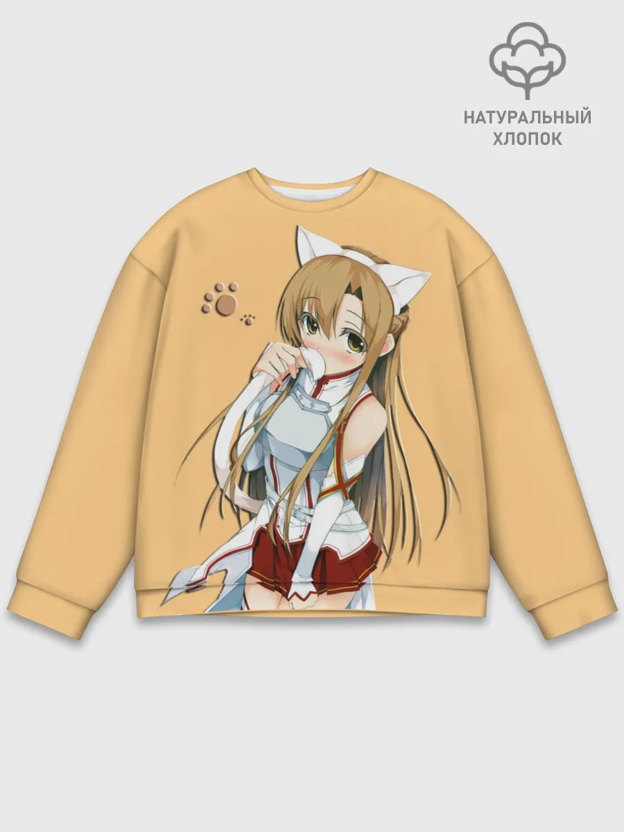 Мужской свитшот базовый / неко Асуна