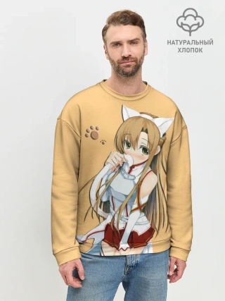 Мужской свитшот базовый / неко Асуна