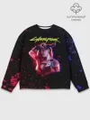 Мужской свитшот базовый / Cyberpunk 2077 девушка