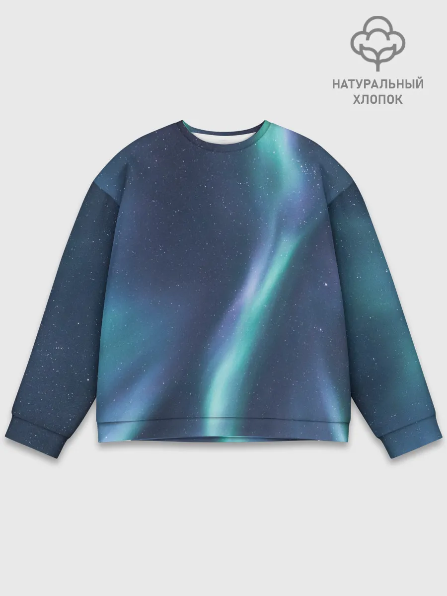Мужской свитшот базовый / Северное Сияние