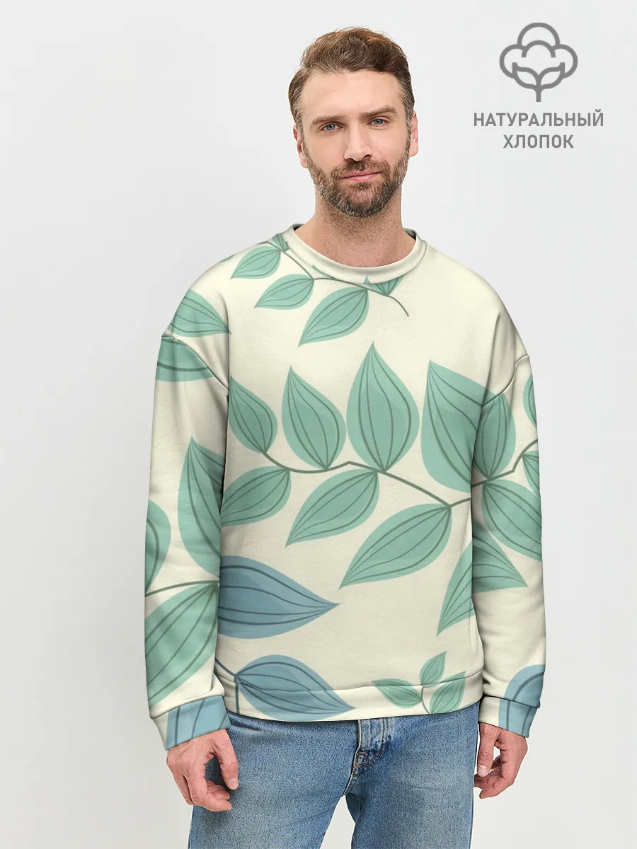 Мужской свитшот базовый / Цветы