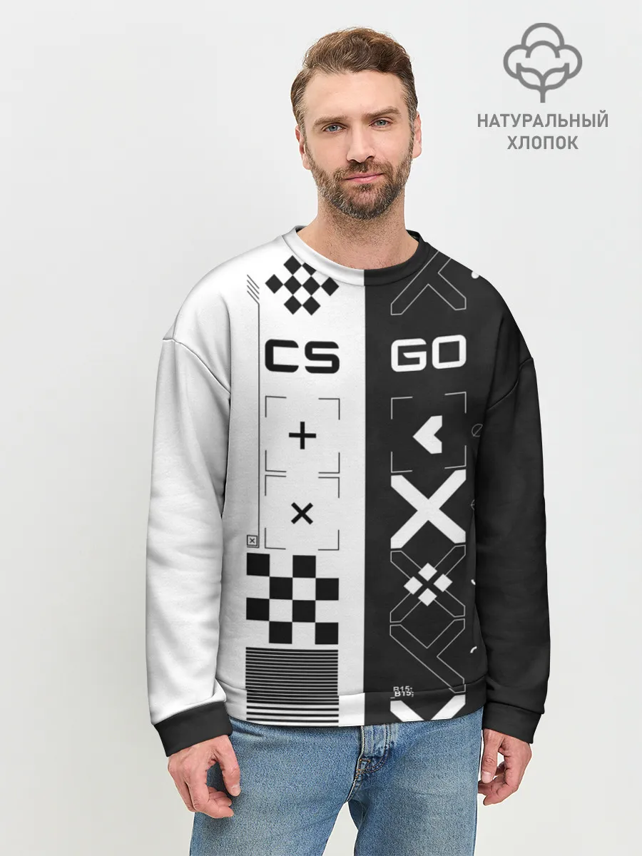 Мужской свитшот базовый / Printstream | Поток информации