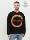 Мужской свитшот базовый / Valheim - огненный круг
