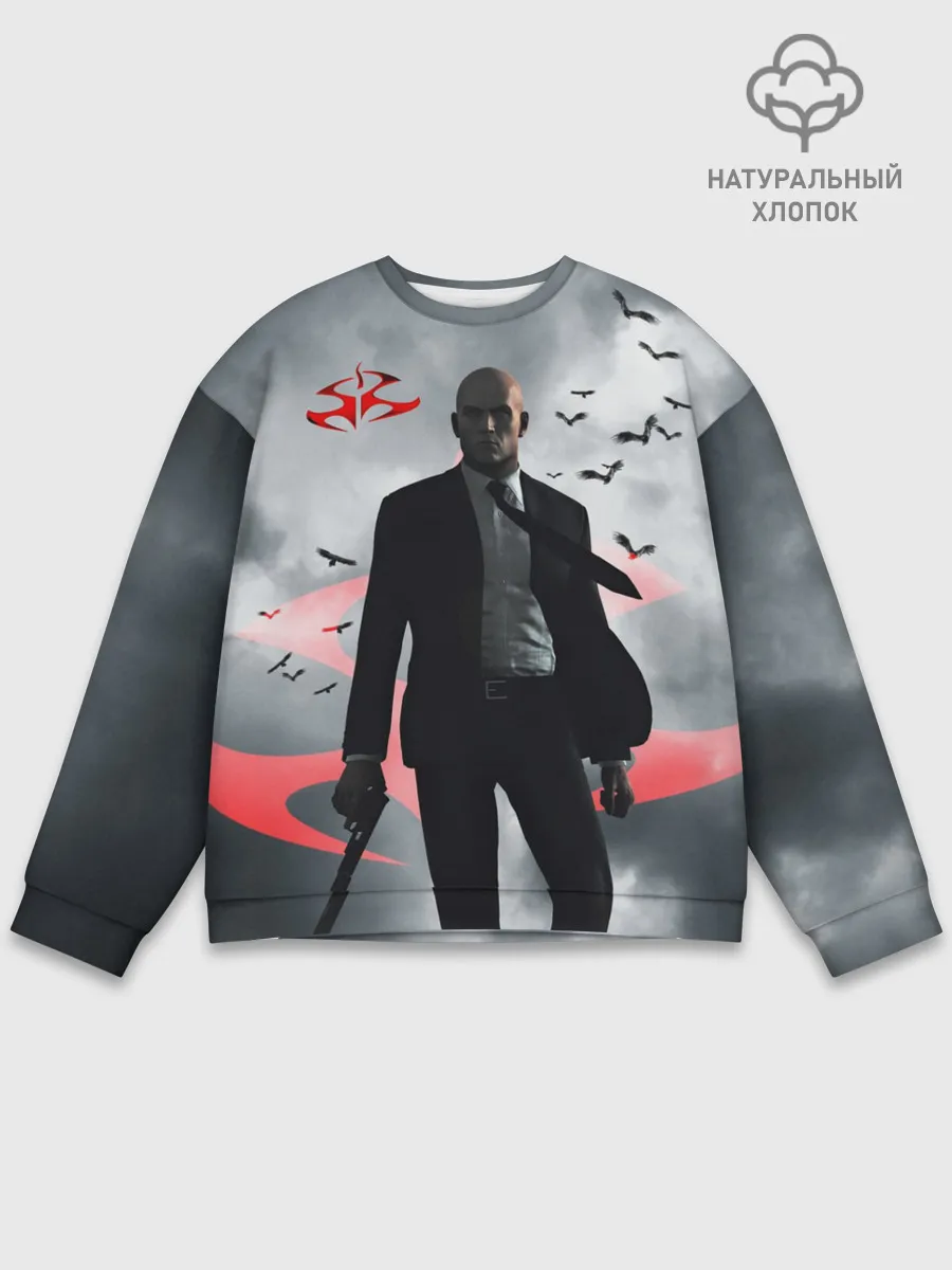 Мужской свитшот базовый / Hitman | Агент 47