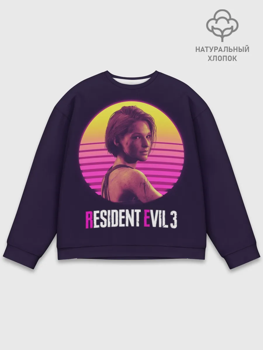Мужской свитшот базовый / RE3 | Jill неон
