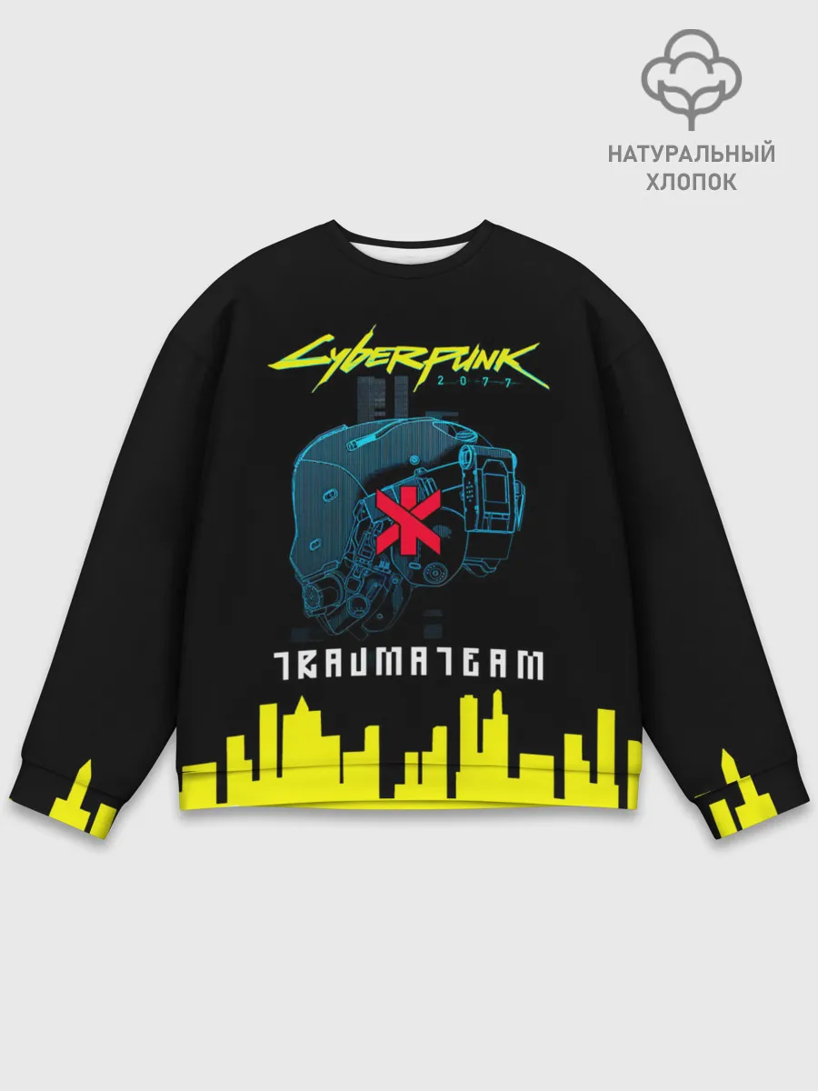 Мужской свитшот базовый / TRAUMA TEAM Cyberpunk 2077