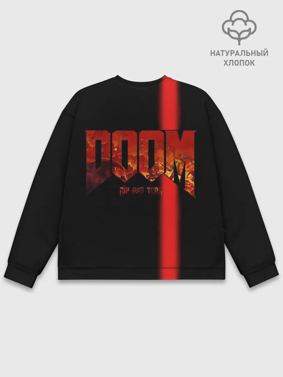 Мужской свитшот базовый / Doom | Rip and Tear