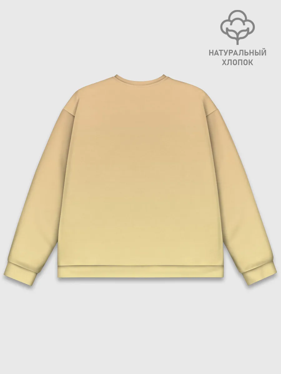 Мужской свитшот базовый / малышка чиби и цыпленок