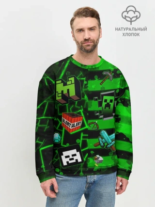 Мужской свитшот базовый / Minecraft / Майнкрафт