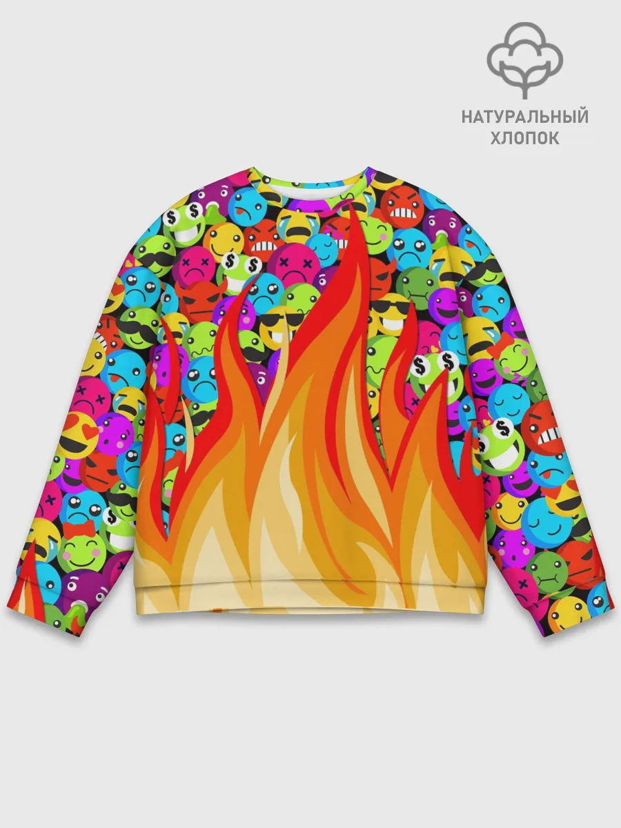 Мужской свитшот базовый / SLAVA MARLOW - Смайлики