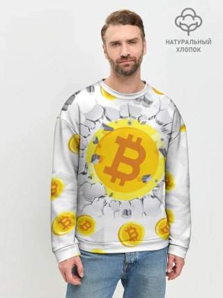 Мужской свитшот базовый / БИТКОИН | BITCOIN