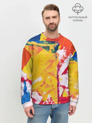 Мужской свитшот базовый / Красочное счастье
