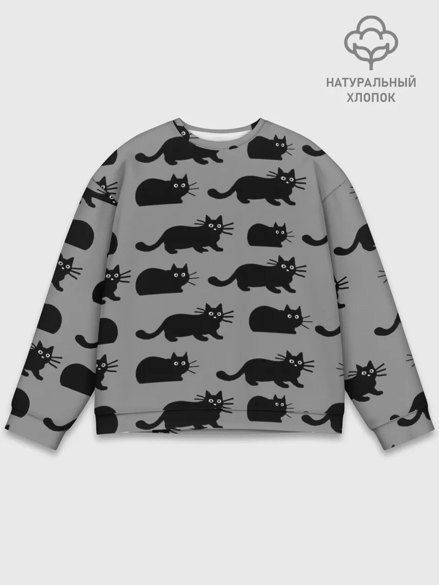 Мужской свитшот базовый / Котики