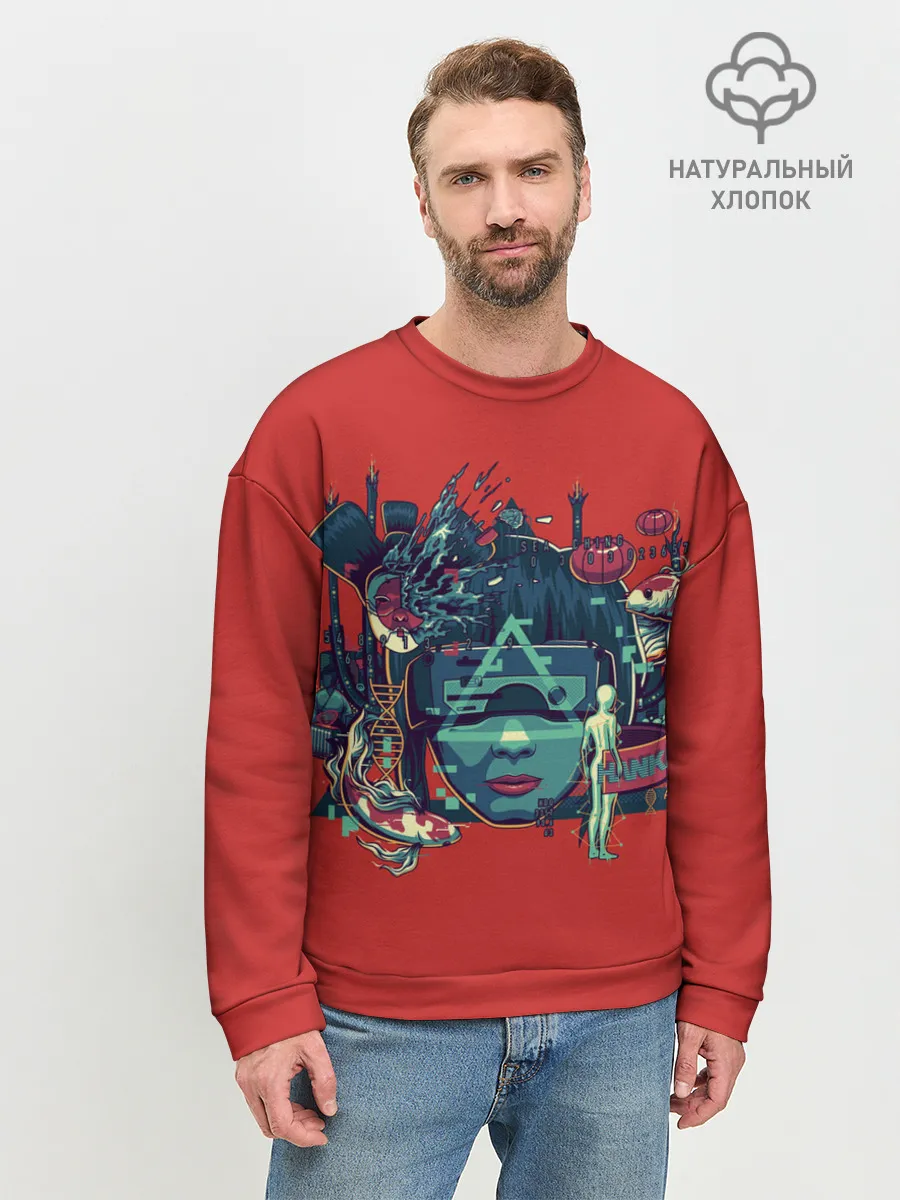 Мужской свитшот базовый / Призрак в доспехах