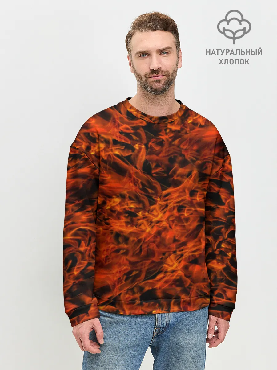 Мужской свитшот базовый / Пламя